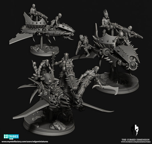 Raiding Shuttles | Edge Miniatures - Cursed Elves | 12K Prints