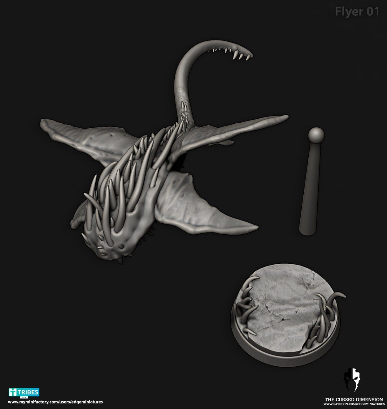 Flyers of Change | Set of 3 Minis | Edge Miniatures - Demons of Change | 12K Prints
