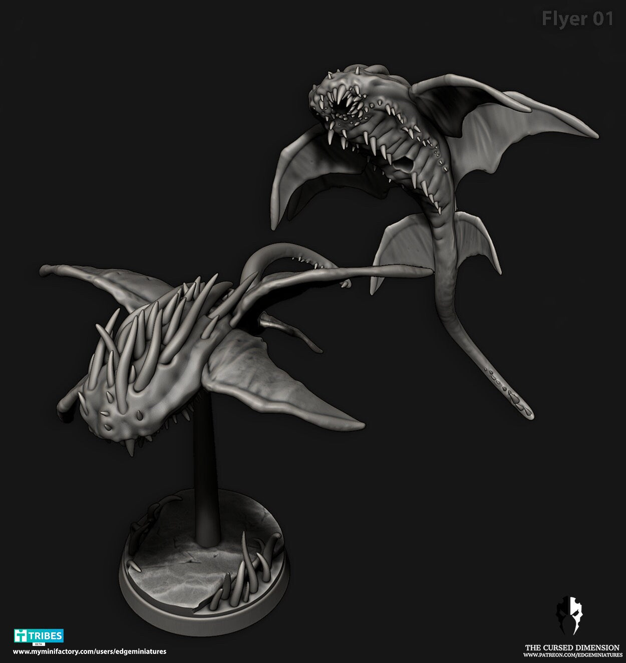 Flyers of Change | Set of 3 Minis | Edge Miniatures - Demons of Change | 12K Prints