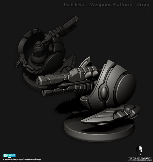 Support Platform Drone | Edge Miniatures - Tech Elves Heavy Support | 12K Prints