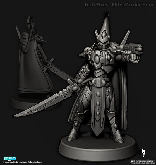 Elite Warrior Hero | Edge Miniatures - Tech Elves Elites | 12K Prints