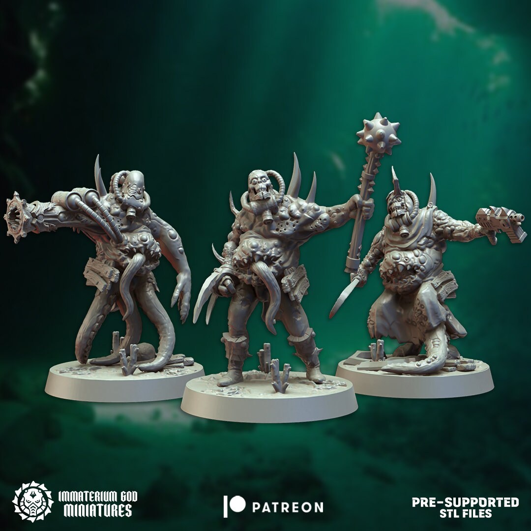 Depthwalkers | Echoes From The Abyss | Immaterium God Miniatures | 12K Prints