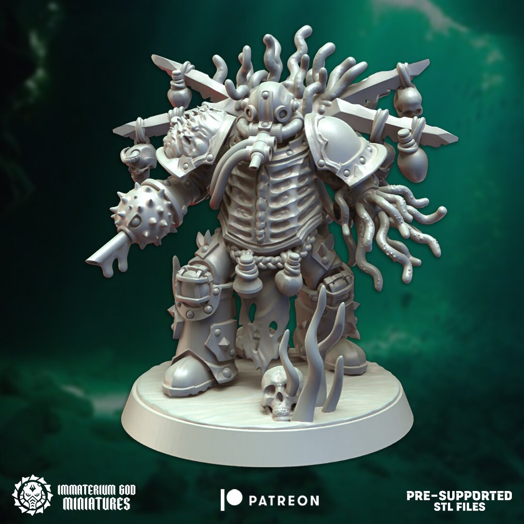 Abyssal Biologist | Echoes From The Abyss | Immaterium God Miniatures | 12K Prints