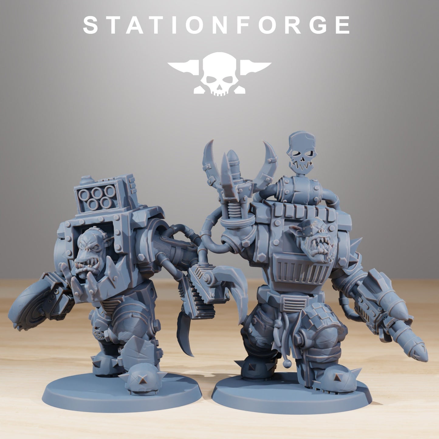 Orkaz Steelbrutes | Set of 10 Minis | StationForge | 12K Prints