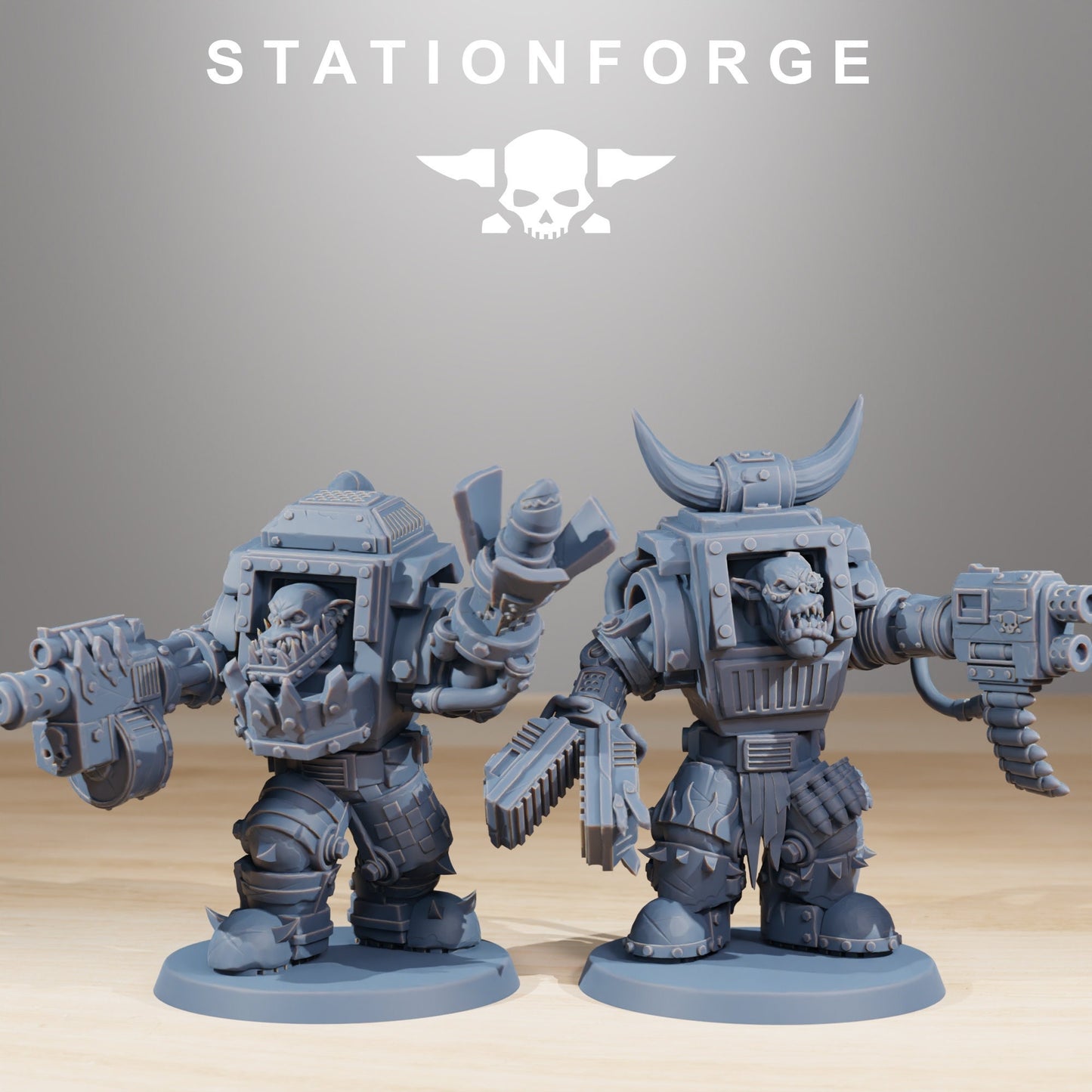 Orkaz Steelbrutes | Set of 10 Minis | StationForge | 12K Prints