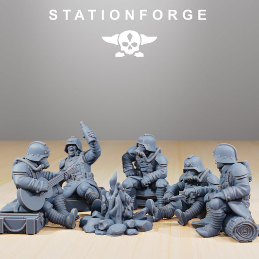 GrimGuard Comrades | StationForge | Set of 5 Minis | 12K Prints