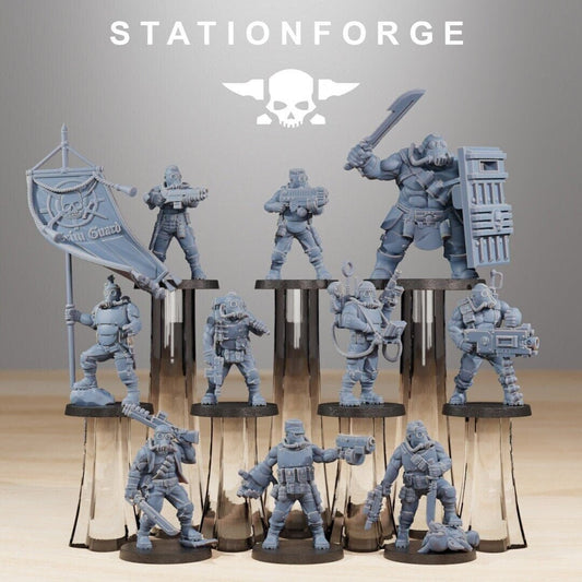 GrimGuard Hunters | Set of 10 Minis | StationForge | 12K Prints