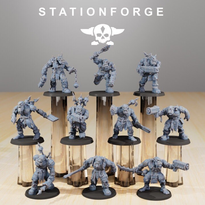 Orkaz Plague Spreadaz | Set of 10 Minis | StationForge | 12K Prints