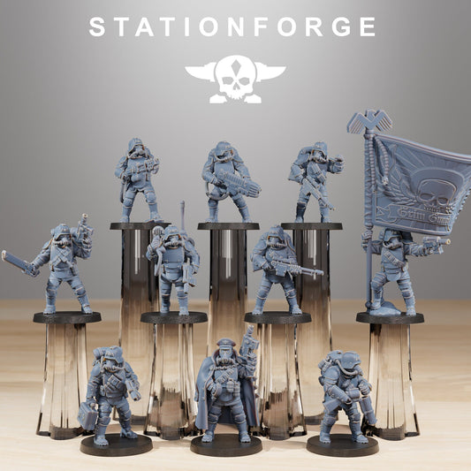 GrimGuard Ironclads | Set of 10 Minis | StationForge | 12K Prints