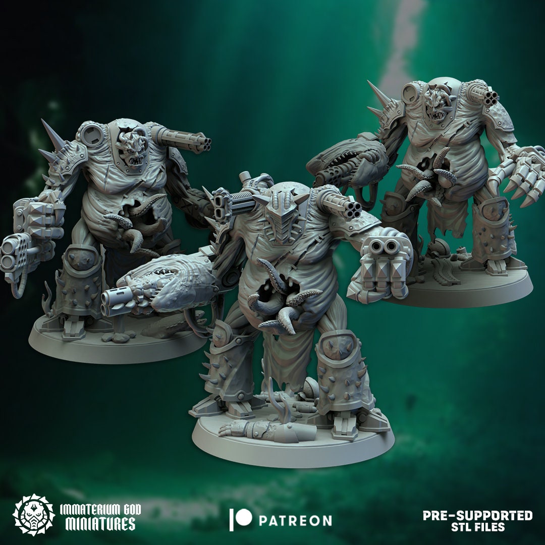 Abyssal Destroyers | Echoes from The Abyss | Immaterium God Miniatures | 12K Prints