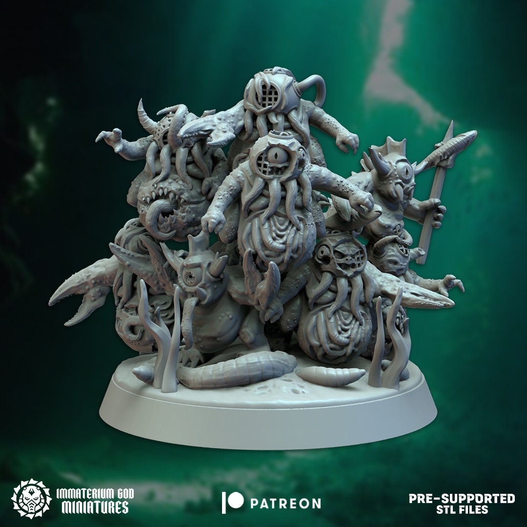 Depthling Gang | Echoes From The Abyss | Immaterium God Miniatures | 12K Prints