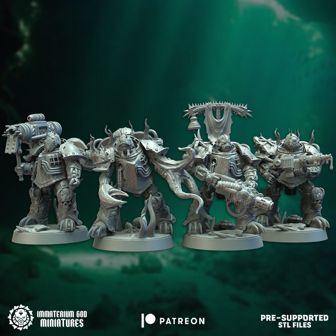 Abyss Soldiers - Champions | Echoes From The Abyss | Immaterium God Miniatures | 12K Prints