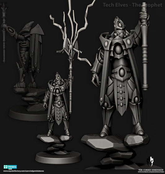 The Prophet - Tech Elves | Edge Miniatures - Tech Elves Gods and Titan Knights | 12K Prints