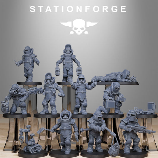 GrimGuard Bomb Squad | Set of 12 Minis | StationForge | 12K Prints