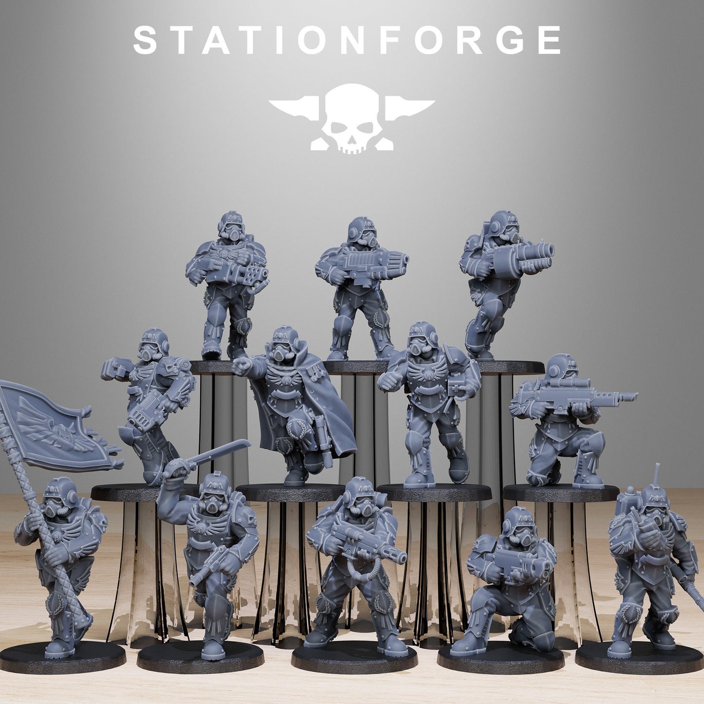 GrimGuard Elites | Set of 12 Minis | StationForge | 12K Prints