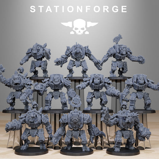 Orkaz Bots Infantry | Set of 10 Minis | StationForge | 12K Prints