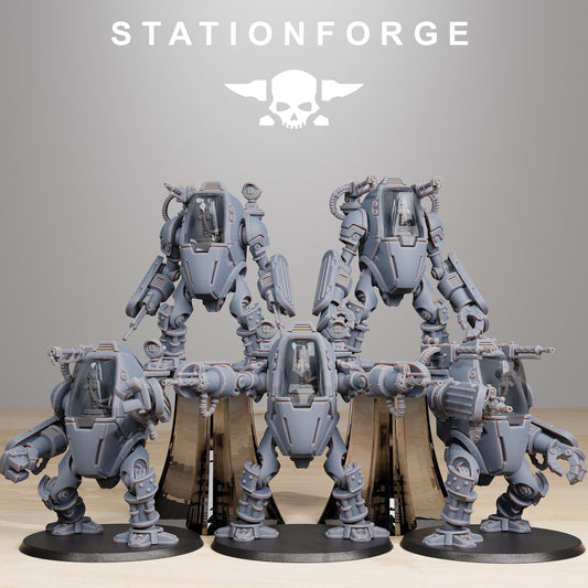 Scavenger Clankers | Set of 5 Minis | StationForge | 12K Prints