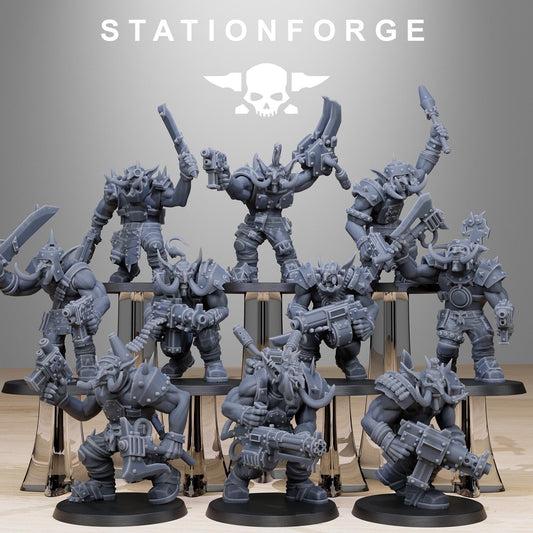 Orkaz Trolls | Set of 10 Minis | StationForge | 12K Prints