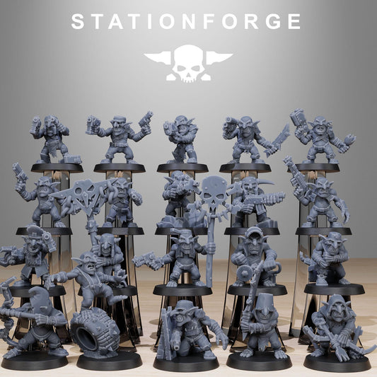 Gobs Infantry Reborn | Set of 20 Minis | StationForge | 12K Prints