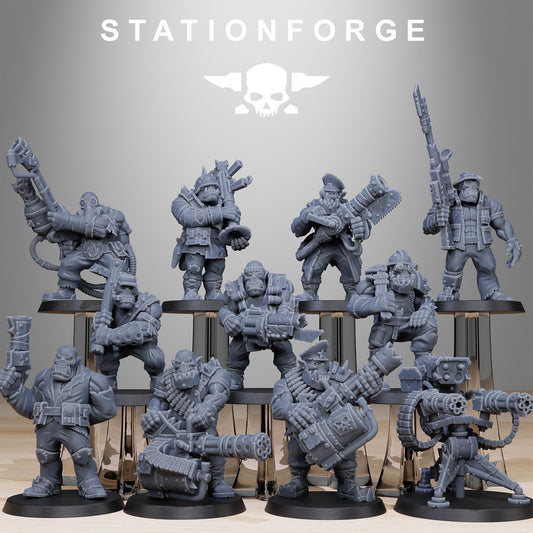 Orkaz Team Fighters | Set of 11 Minis | StationForge | 12K Prints