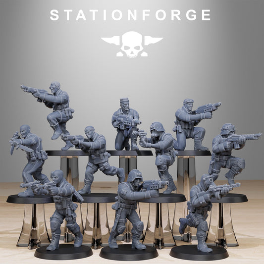 GrimGuard Counter Terrorists | Set of 10 Minis | StationForge | 12K Prints