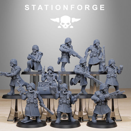 GrimGuard Militants | Set of 10 Minis | StationForge | 12K Prints