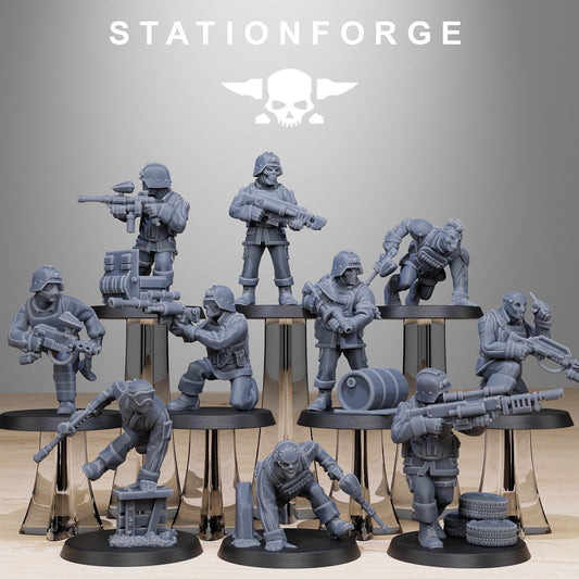 GrimGuard Paintball Squad | Set of 10 Minis | StationForge | 12K Prints