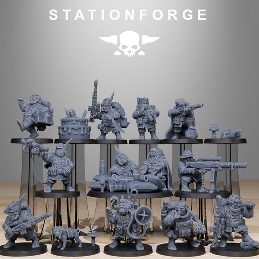 GrimGuard Skulldart Trappers | Set of 13 Minis | StationForge | 12K Prints
