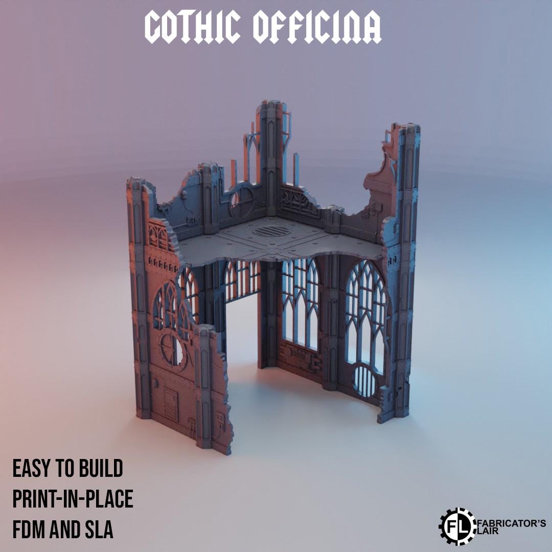 Gothic Officina | Wargaming Terrain For Tabletop Wargames, Buildings / Scatter 10th Edition, Combat Patrol, Competitive 40K