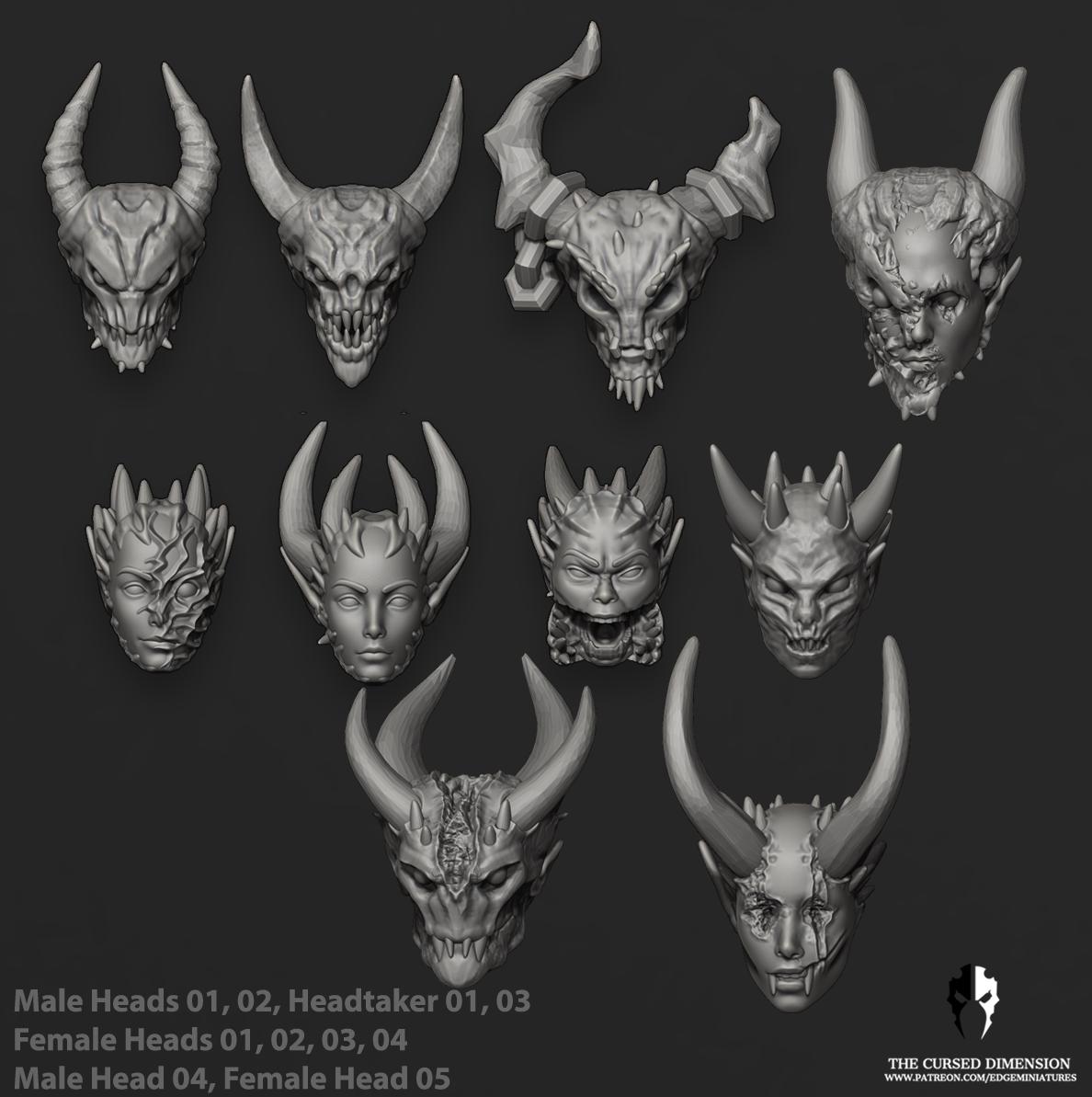 Cursed Warriors | Set of 14 Minis | Edge Miniatures - Cursed Elves | 12K Prints