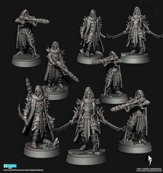 Sand Walkers | Set of 8 Minis | Edge Miniatures - Deser Elves | 12K Prints