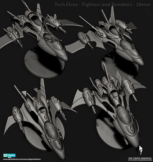 Fighter Jets | Edge Miniatures - Tech Elves | 12K Prints