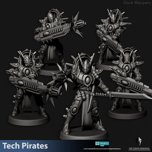 Dark Warpers | Set of 5 Minis | Edge Miniatures - Tech Pirates | 12K Prints