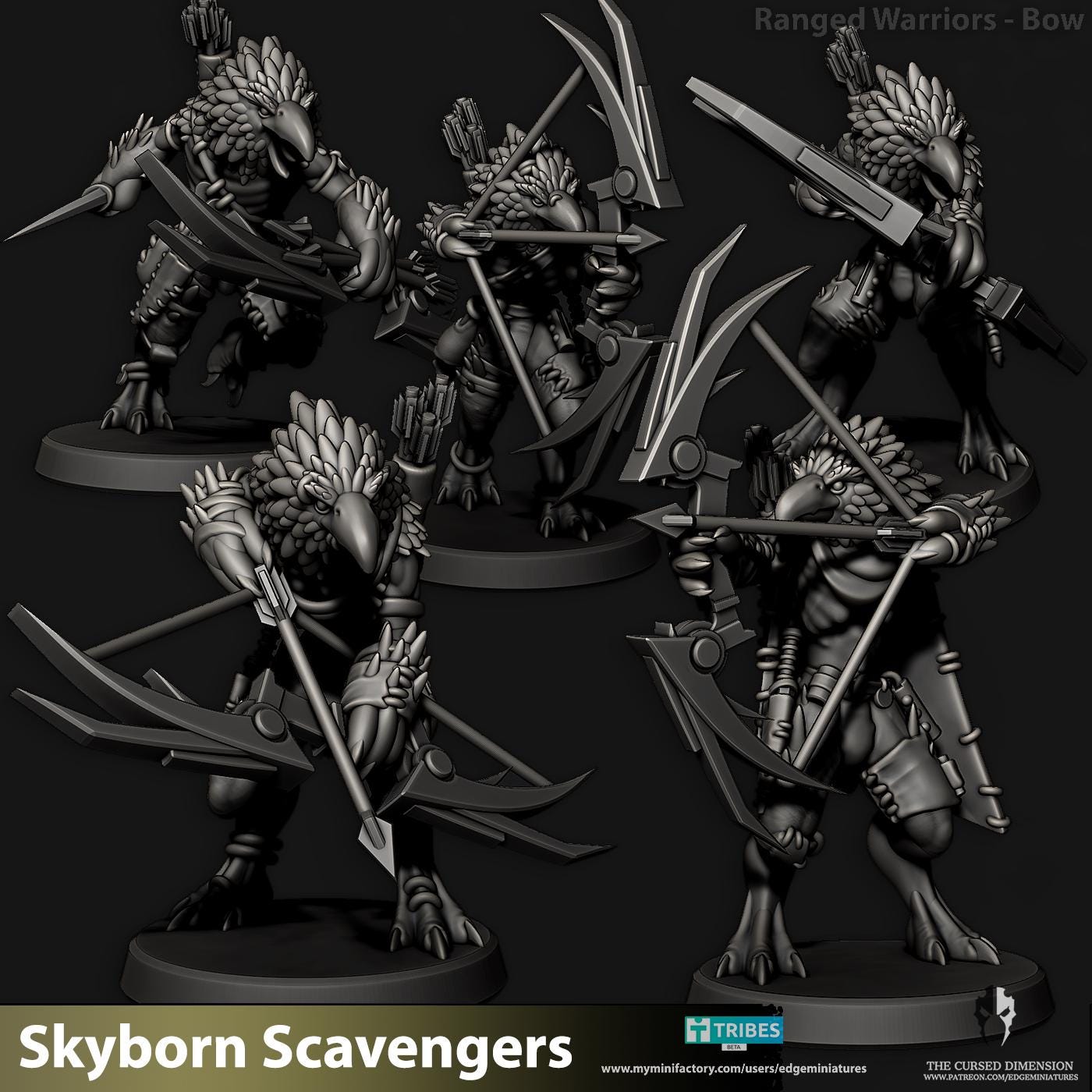 Ranged Patrol | Set of 20 Minis | Edge Miniatures - Skyborn Scavengers | 12K Prints