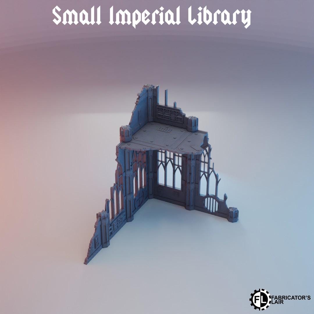 Imperial Library - Small | Wargaming Terrain For Tabletop Wargames, Buildings / Scatter 10th Edition, Combat Patrol, Competitive 40K
