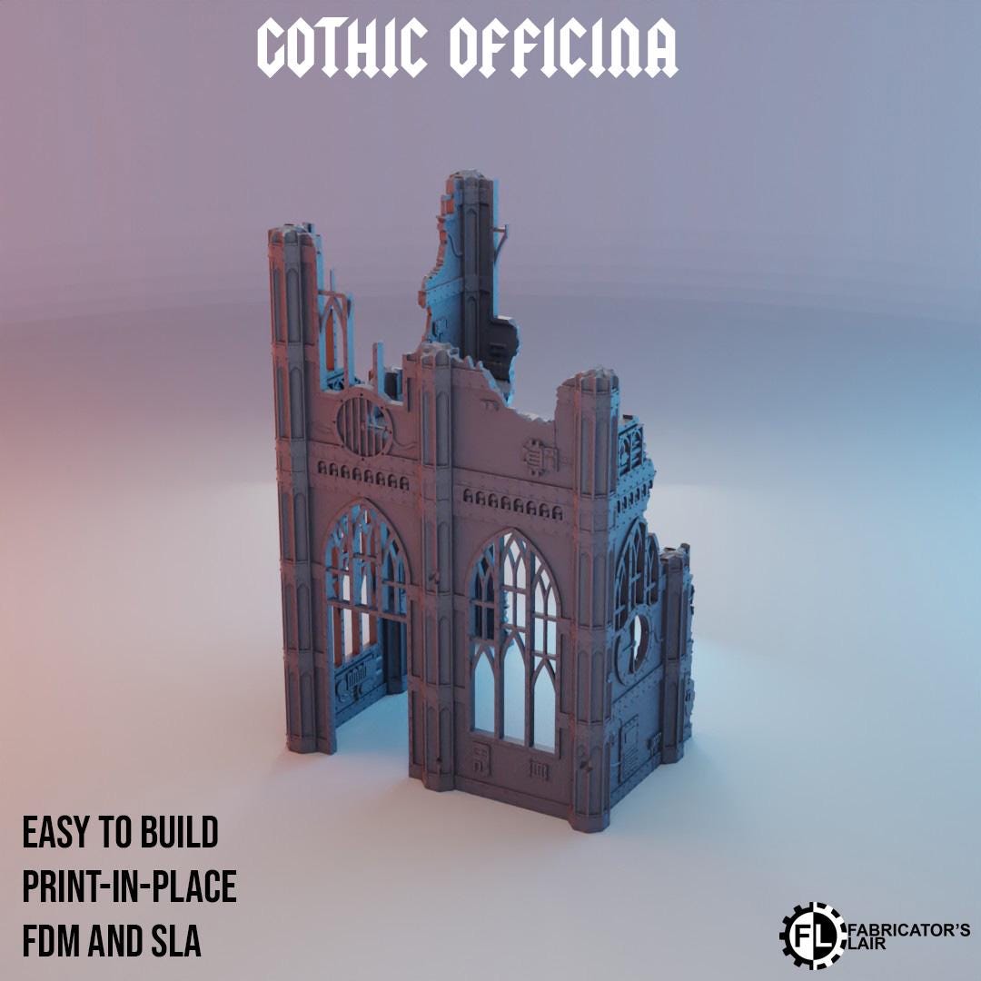 Gothic Officina | Wargaming Terrain For Tabletop Wargames, Buildings / Scatter 10th Edition, Combat Patrol, Competitive 40K