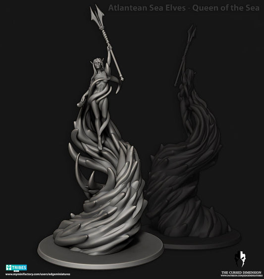Queen of The Sea | Edge Miniatures - Atlantean Sea Elves | 12K Prints
