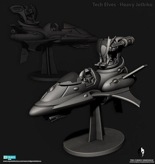 Heavy Jetbike | Edge Miniatures - Tech Elves Heavy Support V2 | 12K Prints