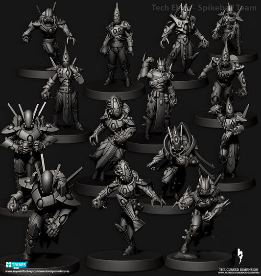 Spikeball Team | Set of 14 Minis | Edge Miniatures - Tech Elves | 12K Prints