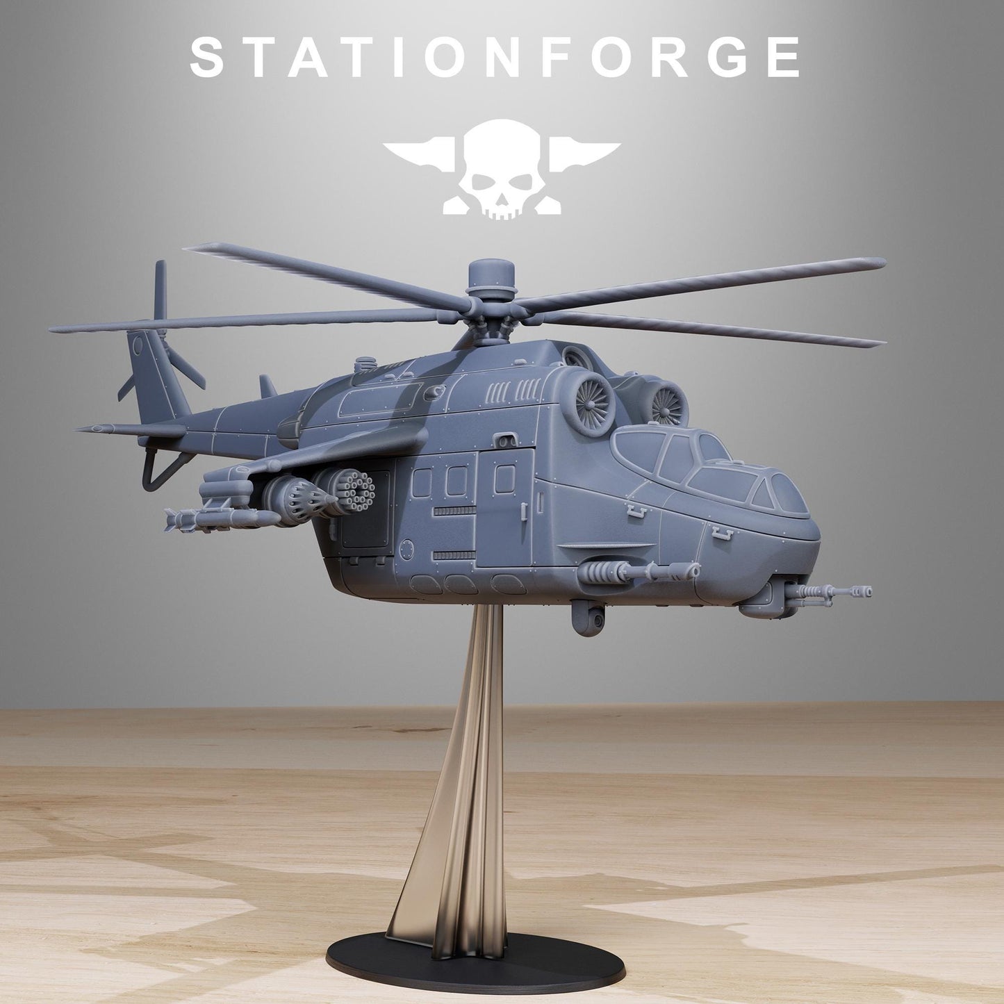 GrimGuard Helicopter | StationForge | 12K Prints