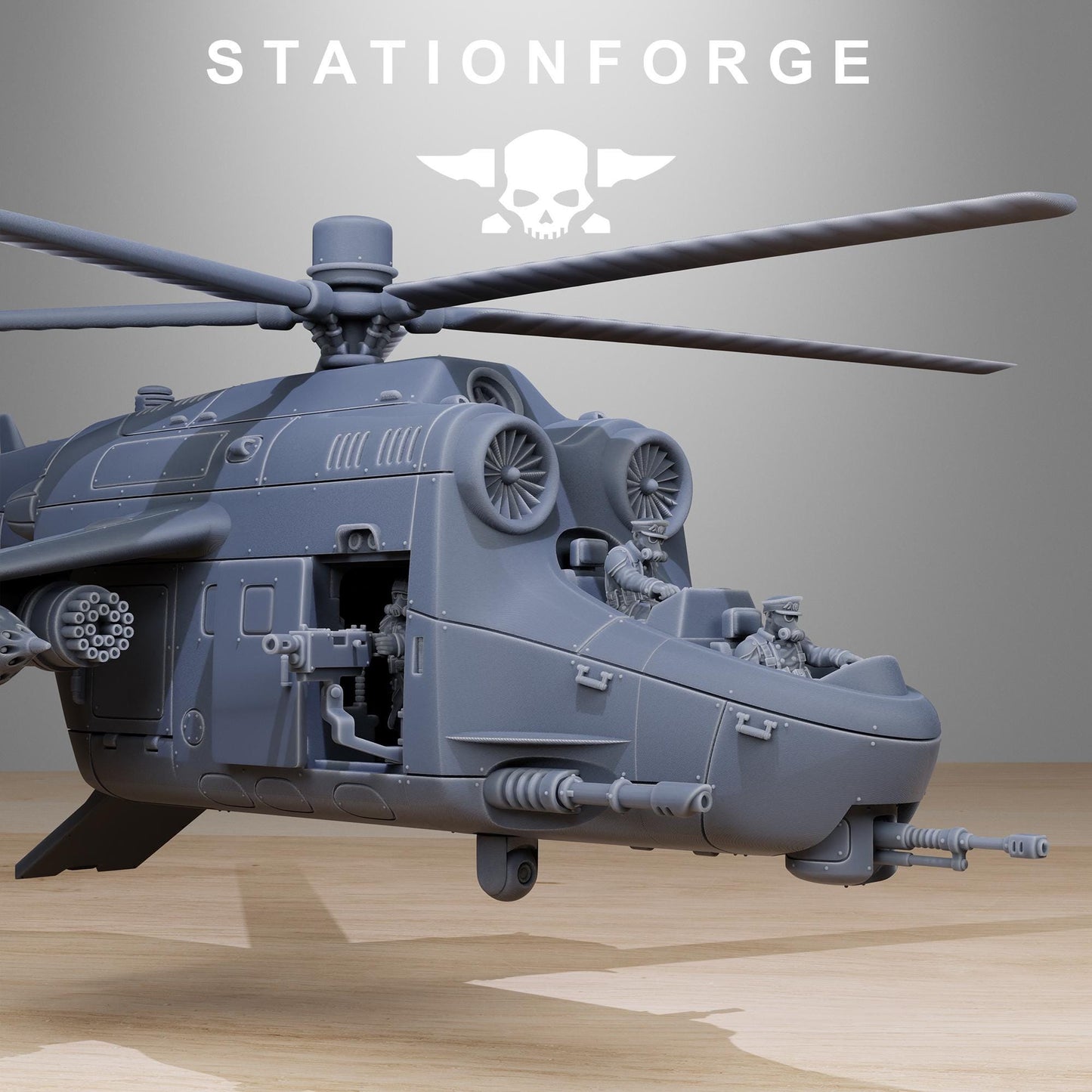 GrimGuard Helicopter | StationForge | 12K Prints