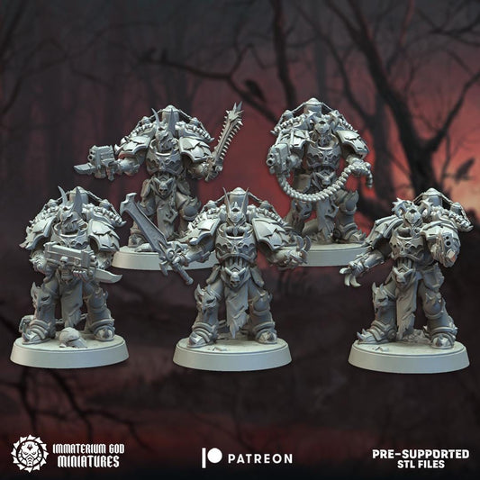 Night Soldiers - Blood Crawlers | Bloodfang Legion | Immaterium God Miniatures | 12K Prints