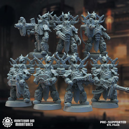 Black Steel Protectors | Dark Iron Foundry | Immaterium God Miniatures | 12K Prints