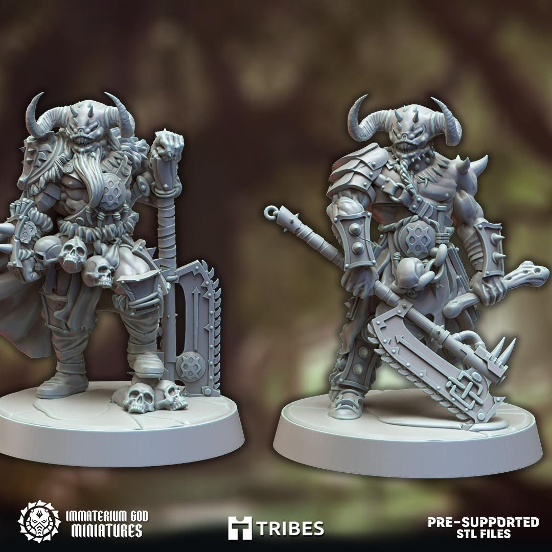 Berserk Demons | Warforged Ravagers | Immaterium God Miniatures | 12K Prints