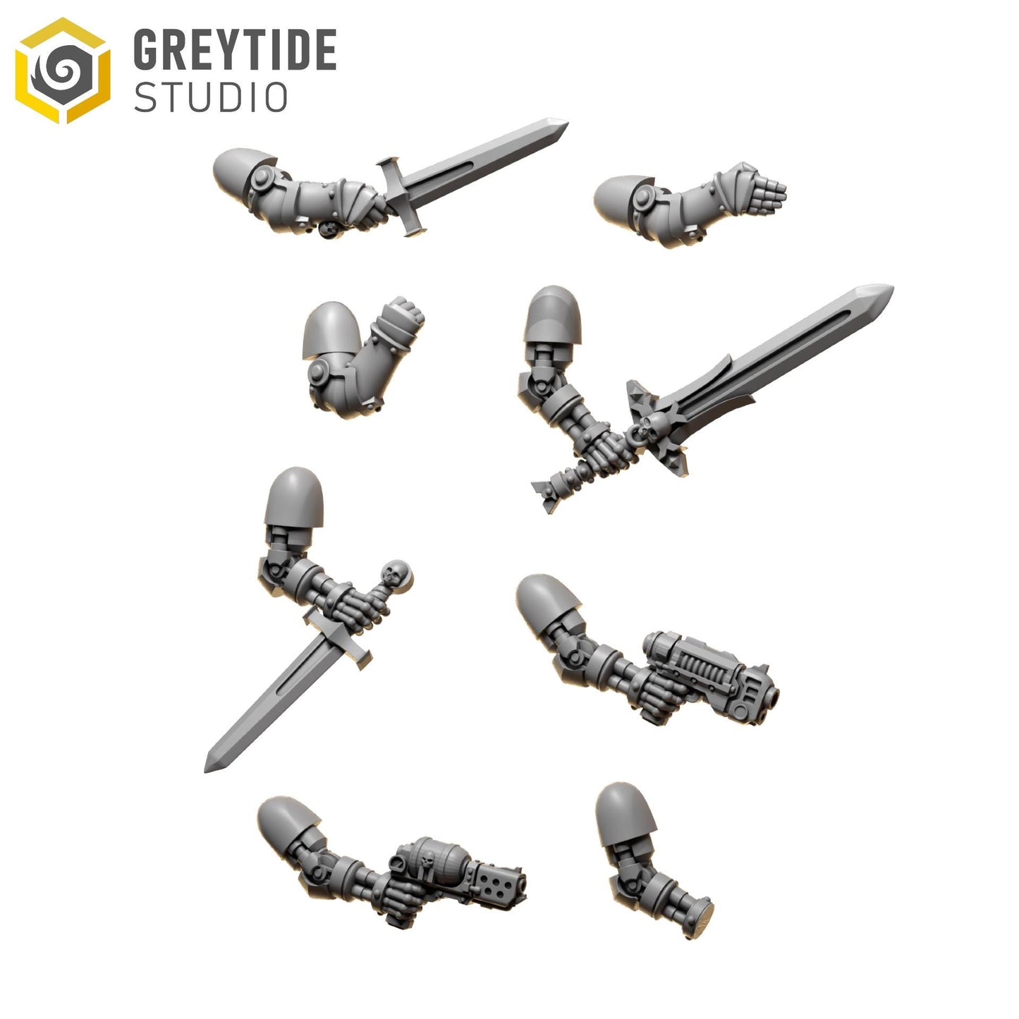 Bionic Arms | Set of 8 Pieces | GreyTide Studio - Eternal Pilgrims | 12K Prints