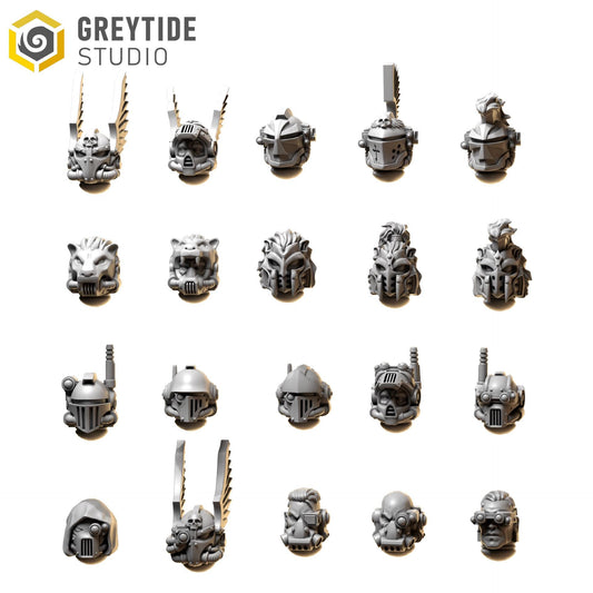 Heads Set 3 | Set of 5 or 20 Pieces | GreyTide Studio - Eternal Pilgrims | 12K Prints