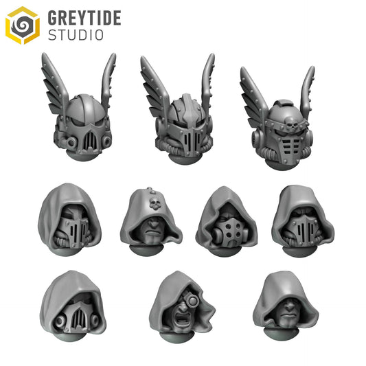 Heads Set 4 | Set of 10 Pieces | GreyTide Studio - Eternal Pilgrims | 12K Prints