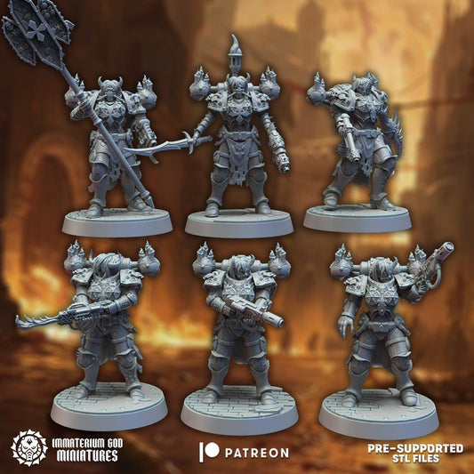Doomed Nuns | Court of Corruption | Immaterium God Miniatures | 12K Prints