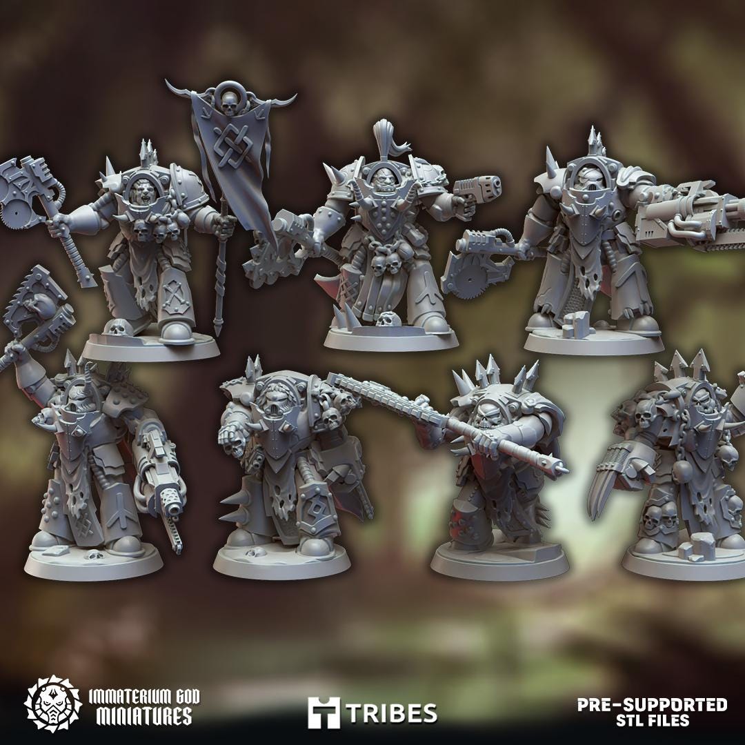 Hellflayers | Warforged Ravagers | Immaterium God Miniatures | 12K Prints