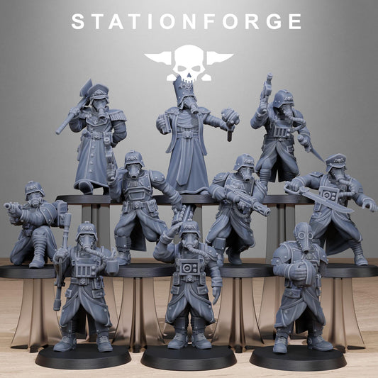 GrimGuard Vigils | Set of 10 Minis | StationForge | 12K Prints